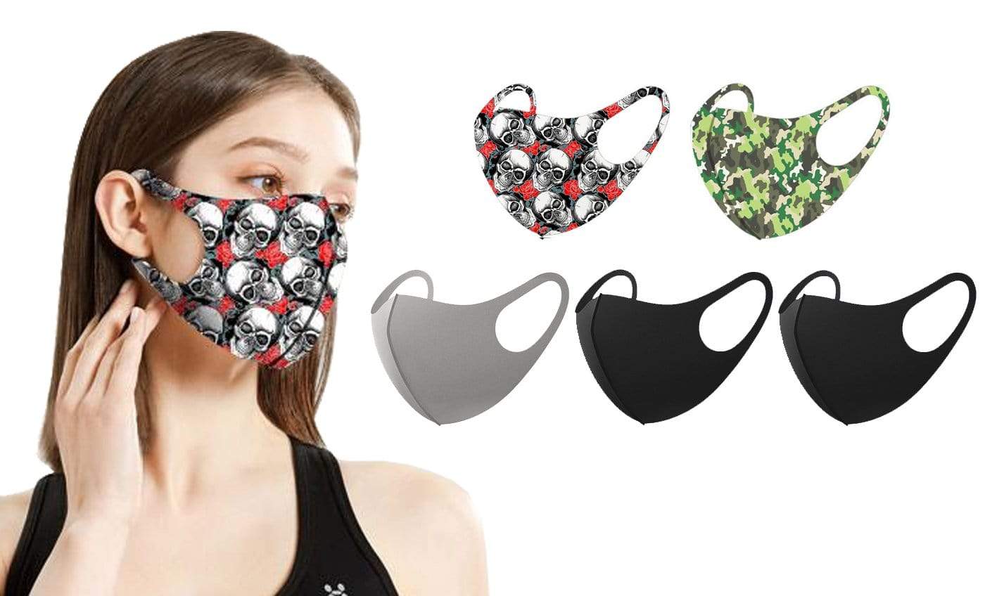 5 Pack Fun Prints Reusable Fabric Masks