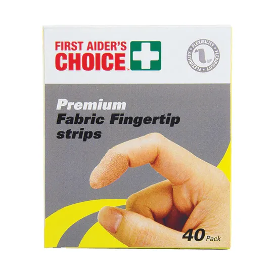 6 Pack First Aiders Choice Premium Fingertip Fabric Strips Bands Finger Tips Box 40