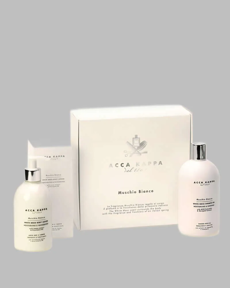 ACCA KAPPA White Moss Gift Set of Shower Gel 500ml and Body Lotion 300ml