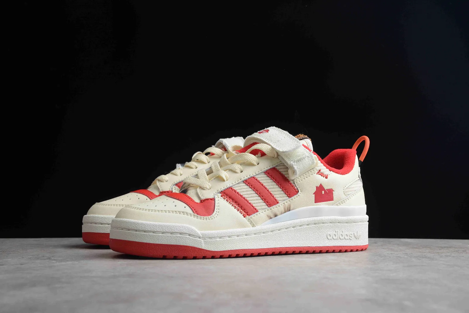 Adidas Forum Low Home Alone Cream White Collegiate Red Off White GZ4378