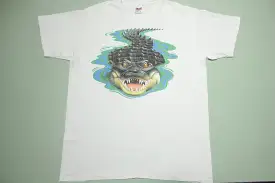 Alligator Swamp Eyes Vintage 90's Human I Tees Anvil Made in USA T-Shirt