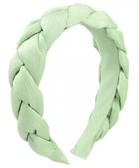 Braided Wide Headband - Mint