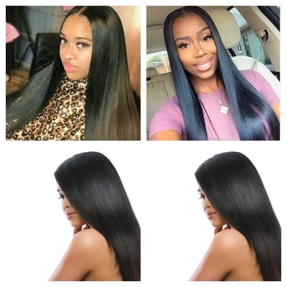 Brazilian Straight Bundle Human Hair with Closure