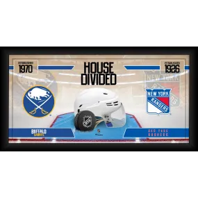 Buffalo Sabres vs. New York Rangers Framed 10 x 20 House Divided Hockey Collage