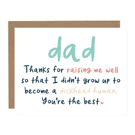 Dad Dickhead Human | Greeting Card