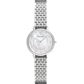 Emporio Armani Kappa White Mother-Of-Pearl Dial Women 28mm