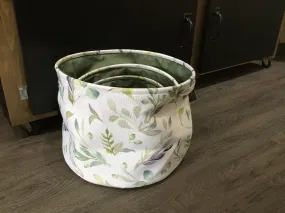 Fabric Botanical Baskets (Set of 3)