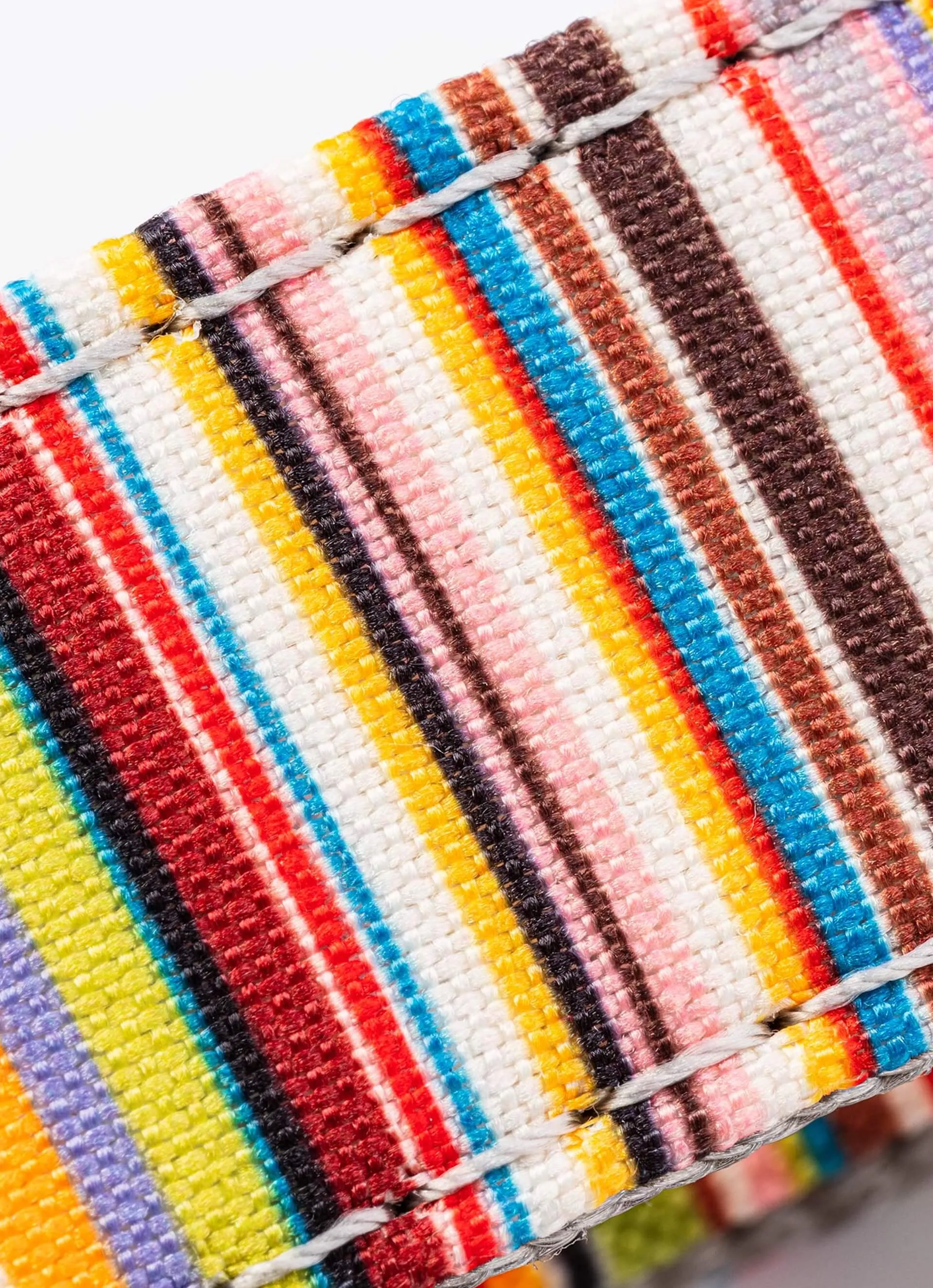 Fabric Dog Collar - Striped Multi-color