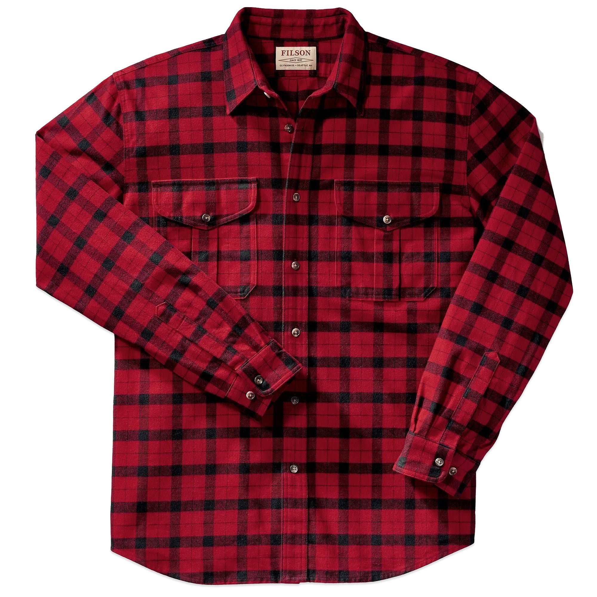 Filson Alaskan Guide Shirt - Red Black Plaid