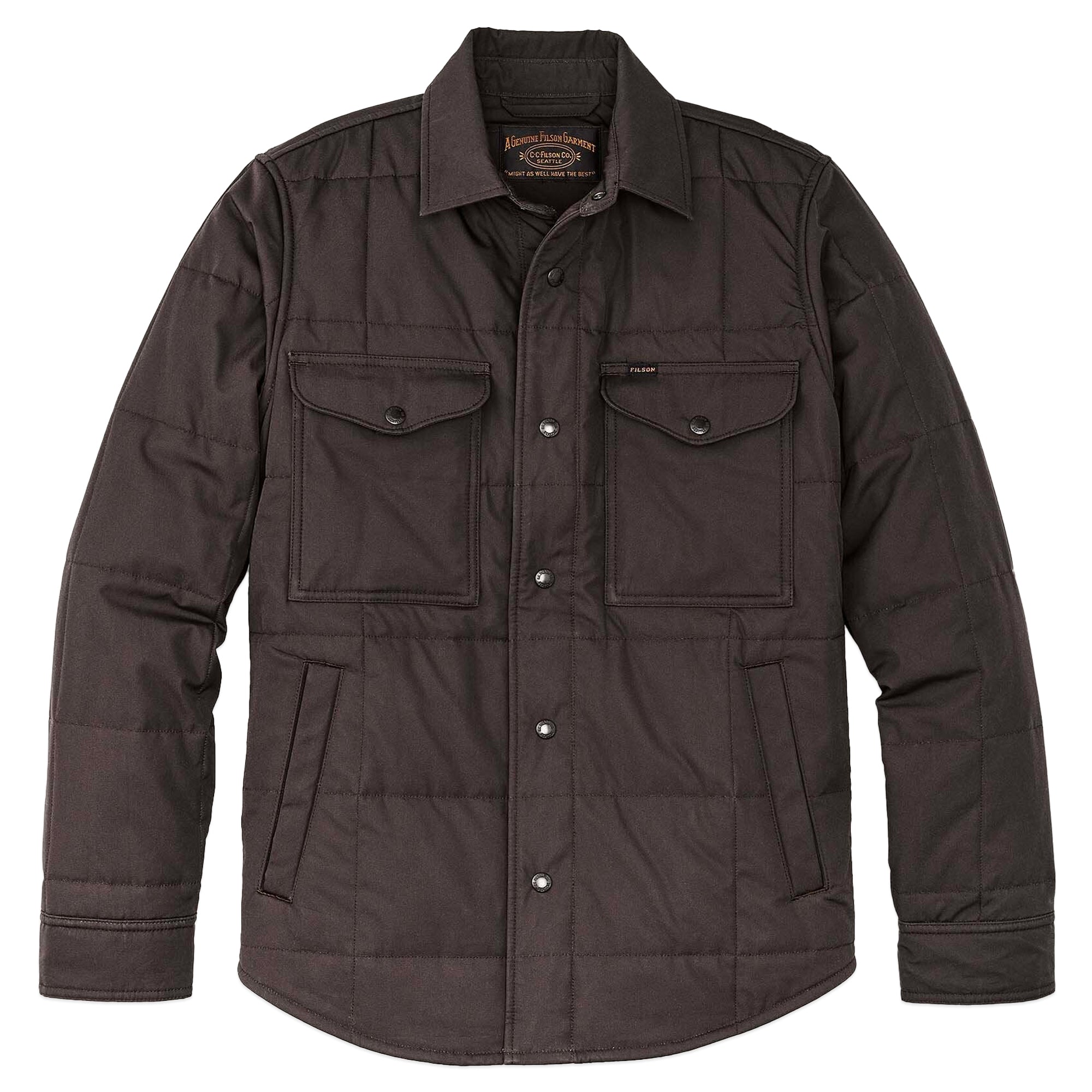 Filson Cover Cloth Quilted Jac-Shirt - Cinder