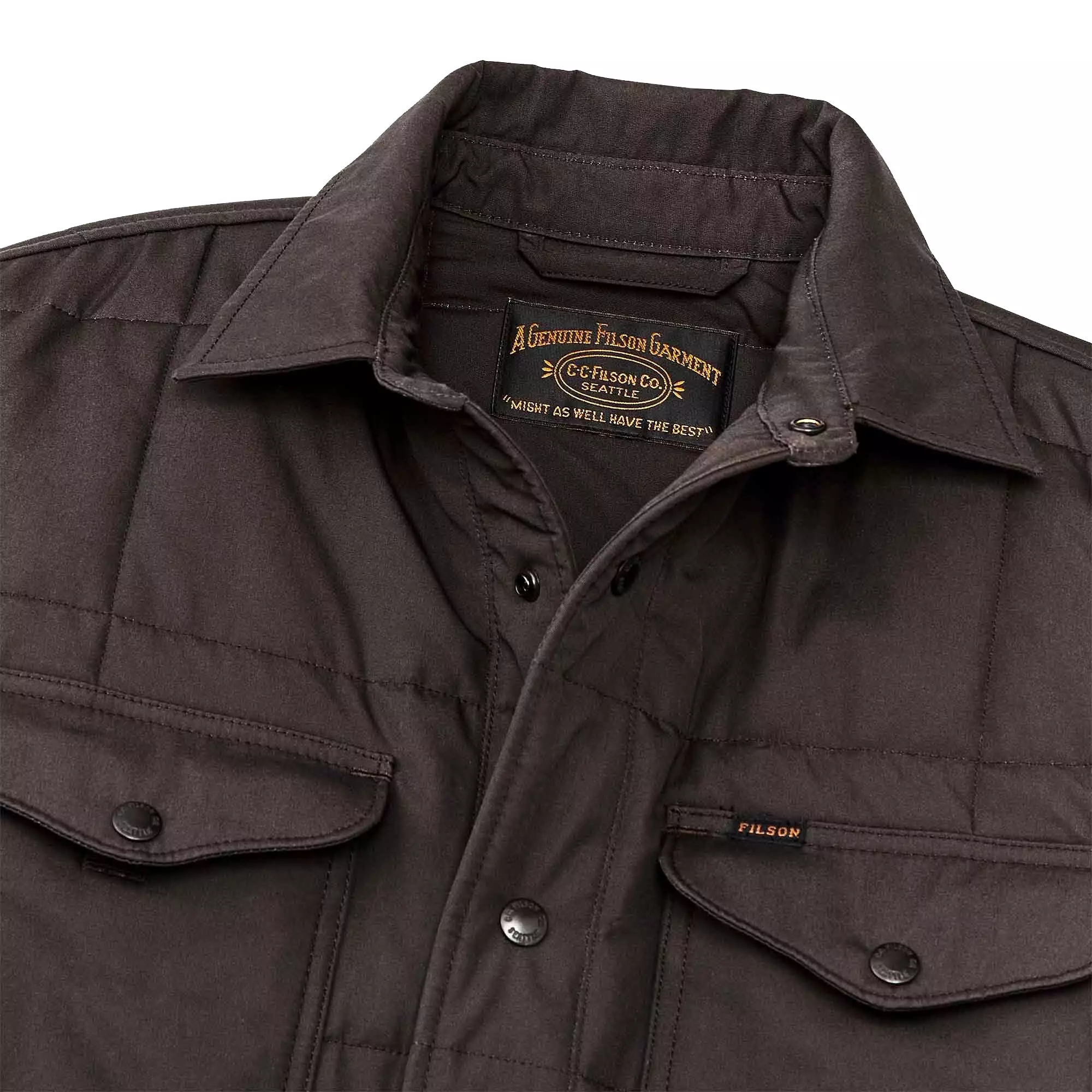 Filson Cover Cloth Quilted Jac-Shirt - Cinder