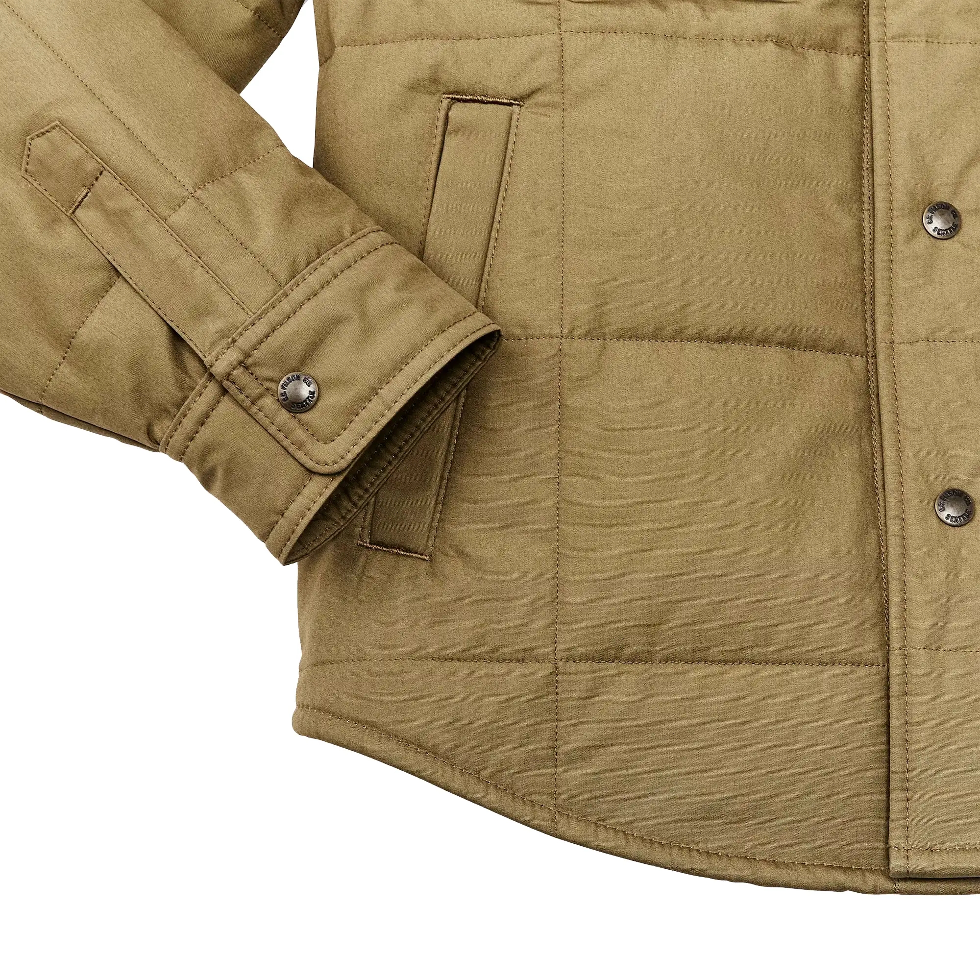 Filson Cover Cloth Quilted Jac-Shirt - Olive Drab