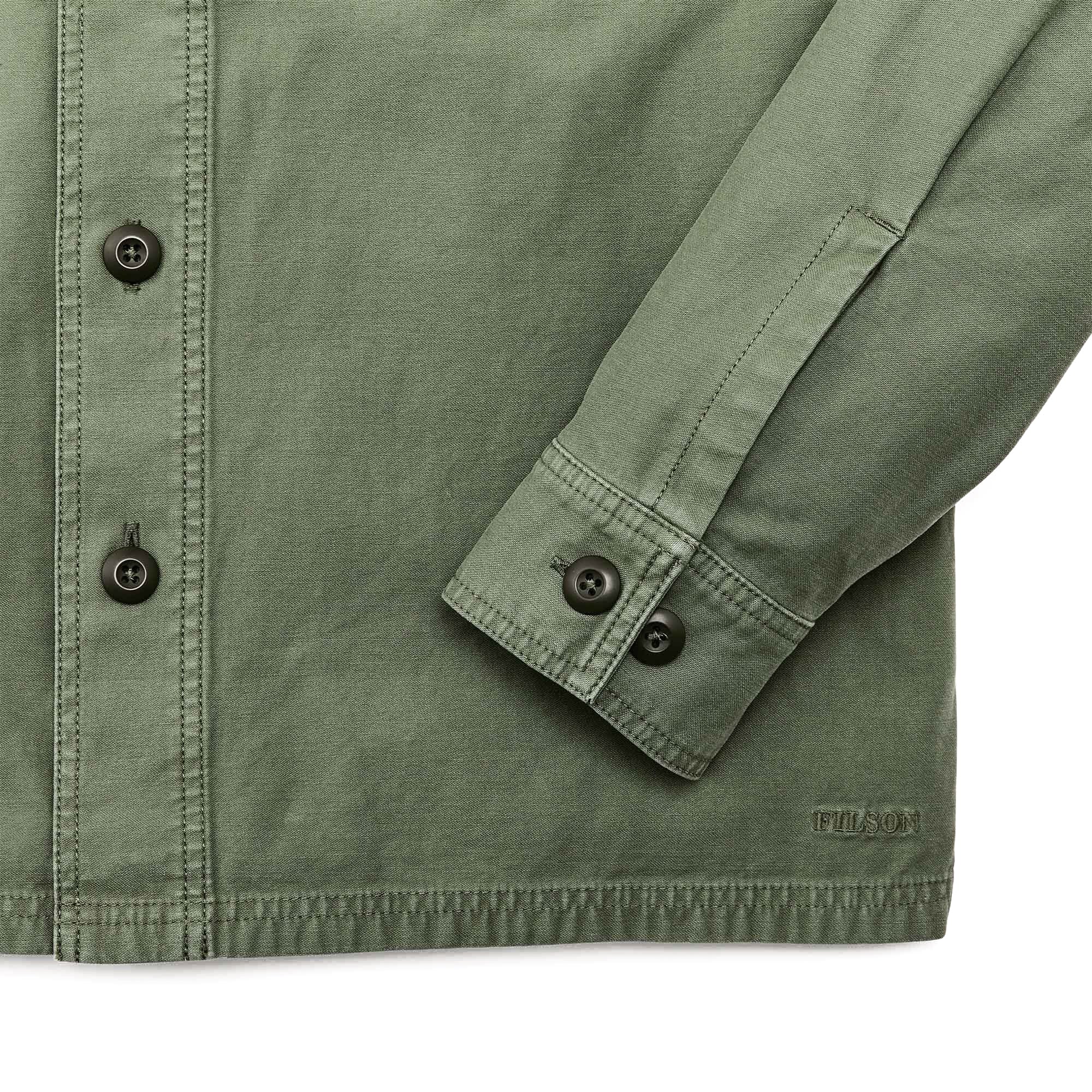 Filson Reverse Sateen Jac-Shirt - Washed Fatigue Green