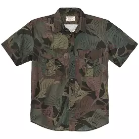 Filson Short Sleeve Washed Feather Cloth Shirt - Sailfish / Dark Olive