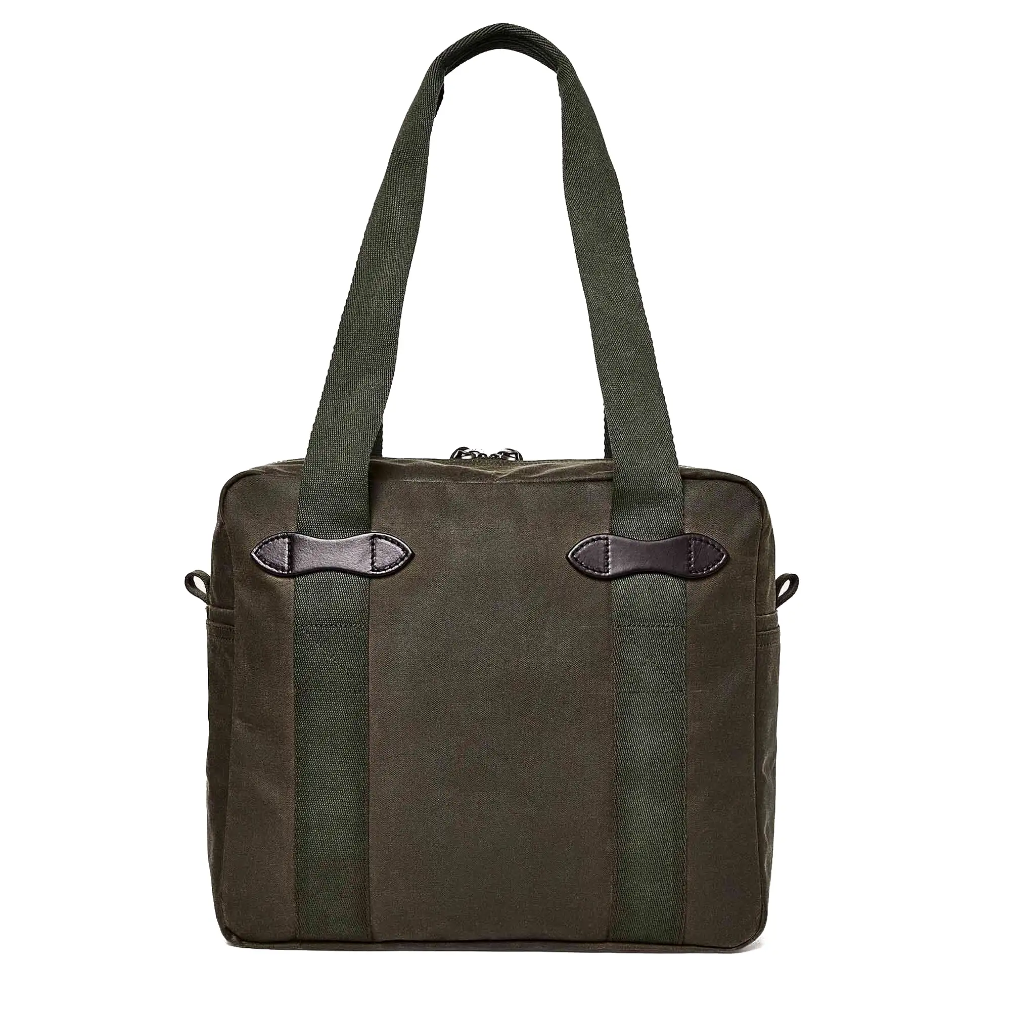 Filson Tin Cloth Tote Bag with Zipper - Otter Green