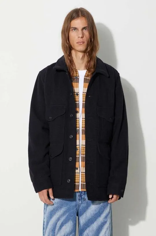 Filson wool jacket Mackinaw Cruiser navy blue color FMCPS0015