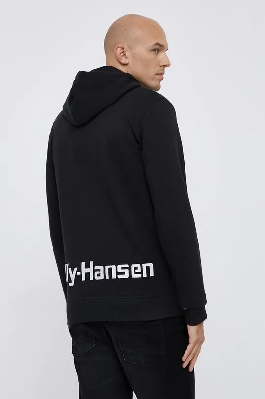 Helly Hansen sweatshirt YU HOODIE 2.0 men's black color 53582