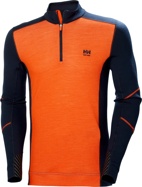 Helly Hansen Workwear Men's Halfzip Shirt Lifa Merino Navy/Orange | Buy Helly Hansen Workwear Men's Halfzip Shirt Lifa