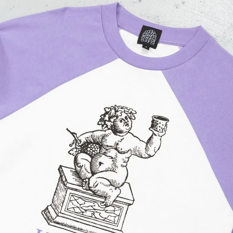 Heresy Bacchus Baseball Shirt (Lavender/White)