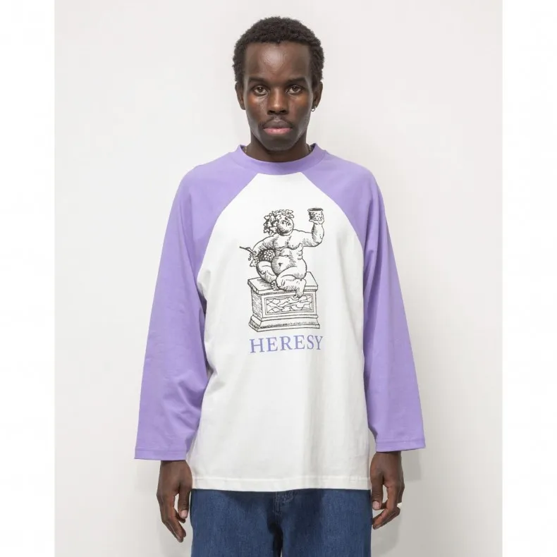 Heresy Bacchus Baseball Shirt (Lavender/White)