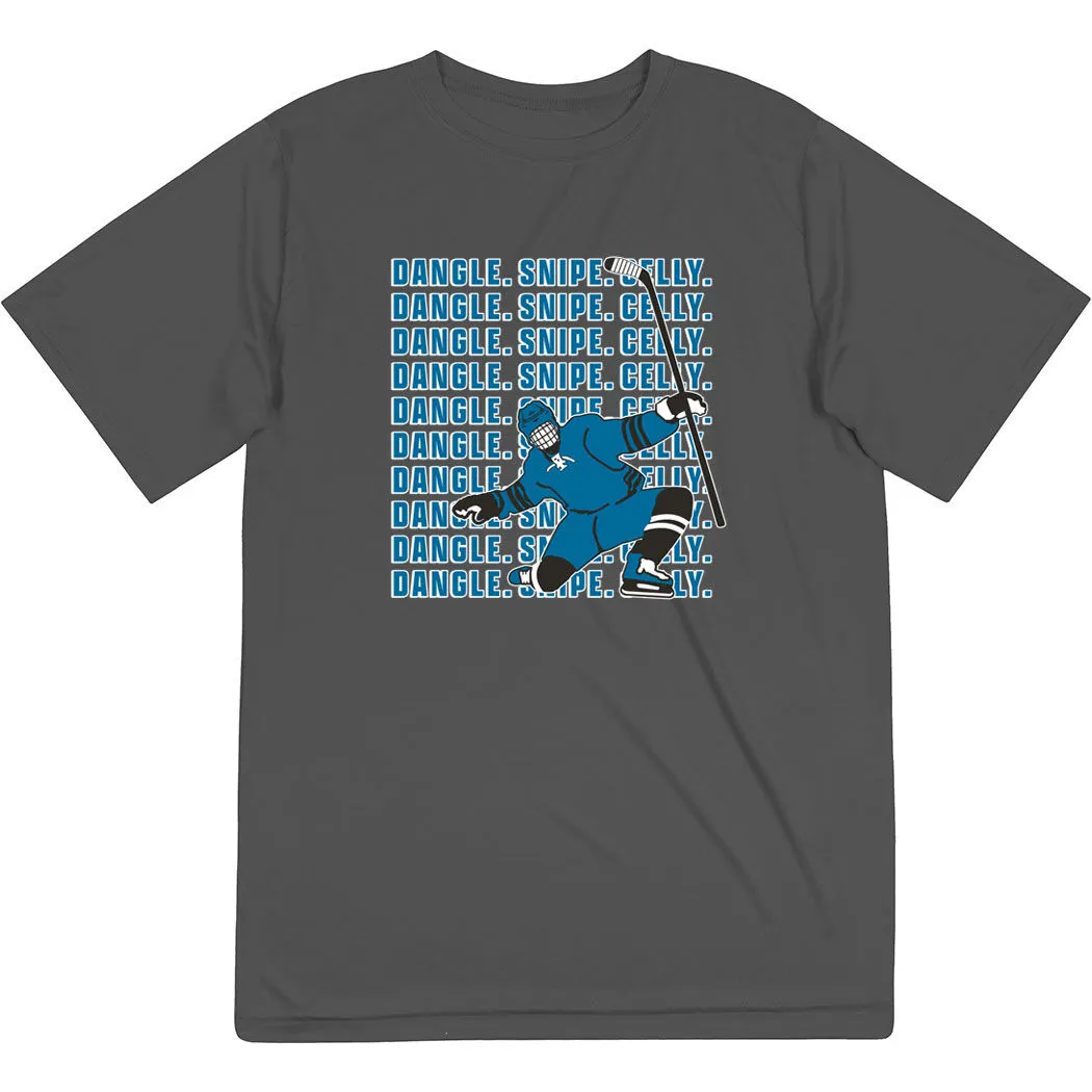 Hockey Short Sleeve Performance Tee - Dangle Snipe Celly Player 