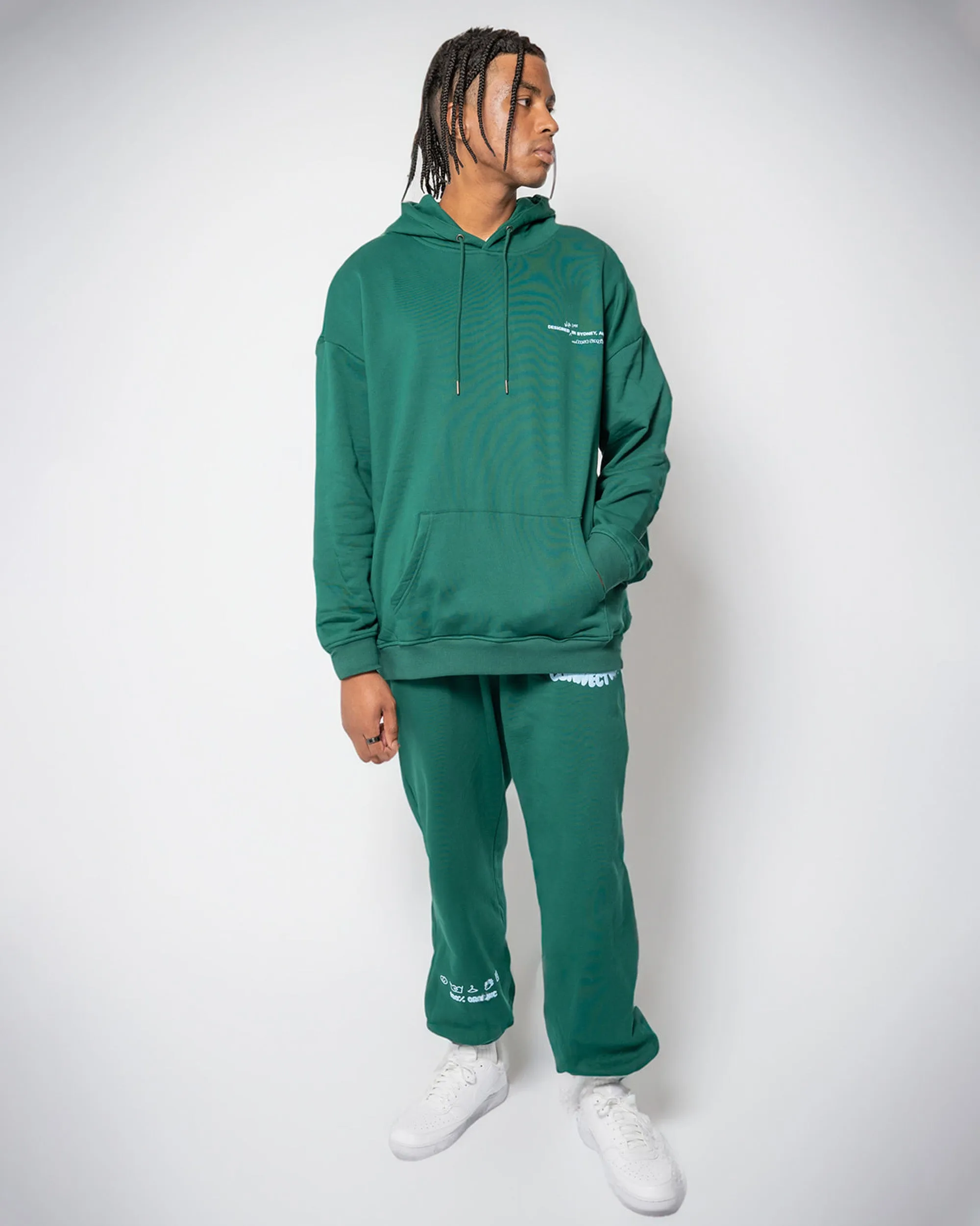 Human Connection Trackpant - Rain Forest