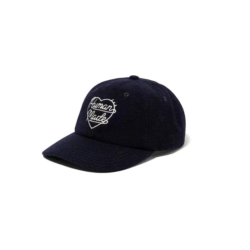 HUMAN MADE 6 PANEL WOOL CAP - NAVY