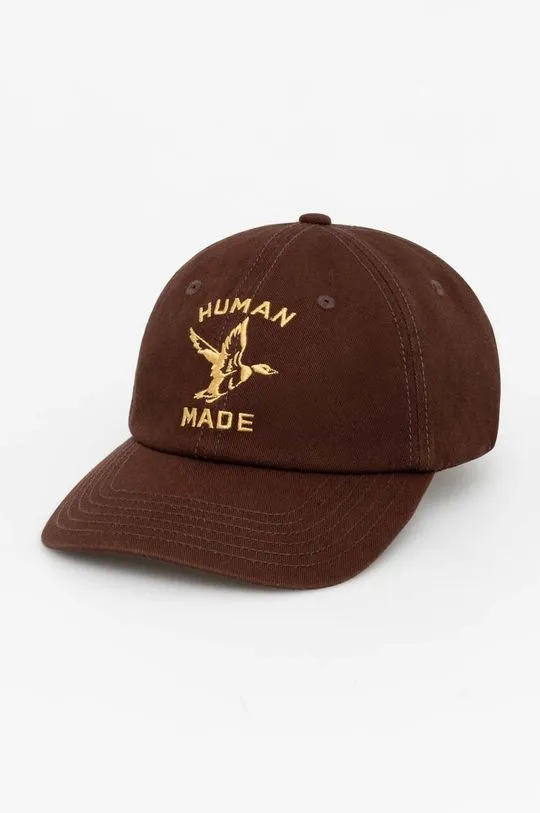 Human Made cotton baseball cap brown color HM27GD015