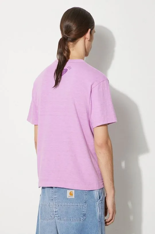 Human Made cotton t-shirt Color men’s violet color with a print HM27CS006