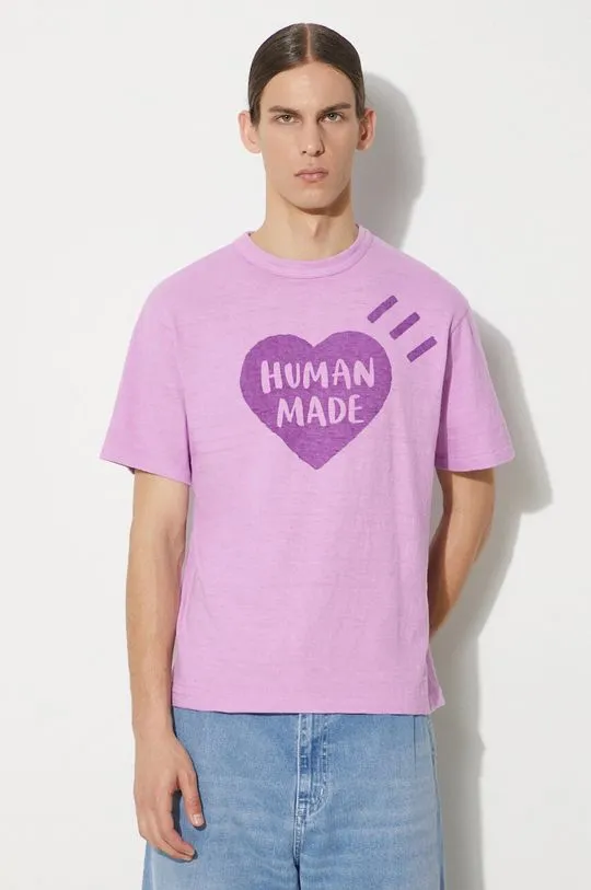 Human Made cotton t-shirt Color men’s violet color with a print HM27CS006