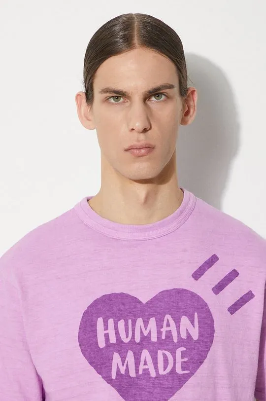 Human Made cotton t-shirt Color men’s violet color with a print HM27CS006