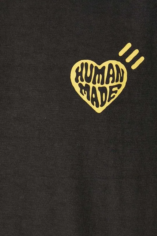 Human Made cotton t-shirt Graphic men’s black color with a print HM27TE013