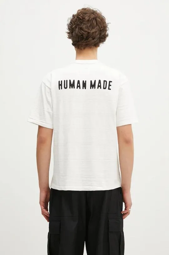 Human Made cotton t-shirt Graphic men’s white color with a print HM28TE006