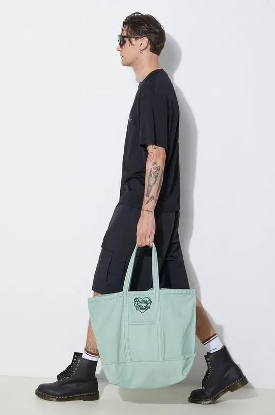 Human Made handbag Garment Dyed Tote Bag green color HM27GD037