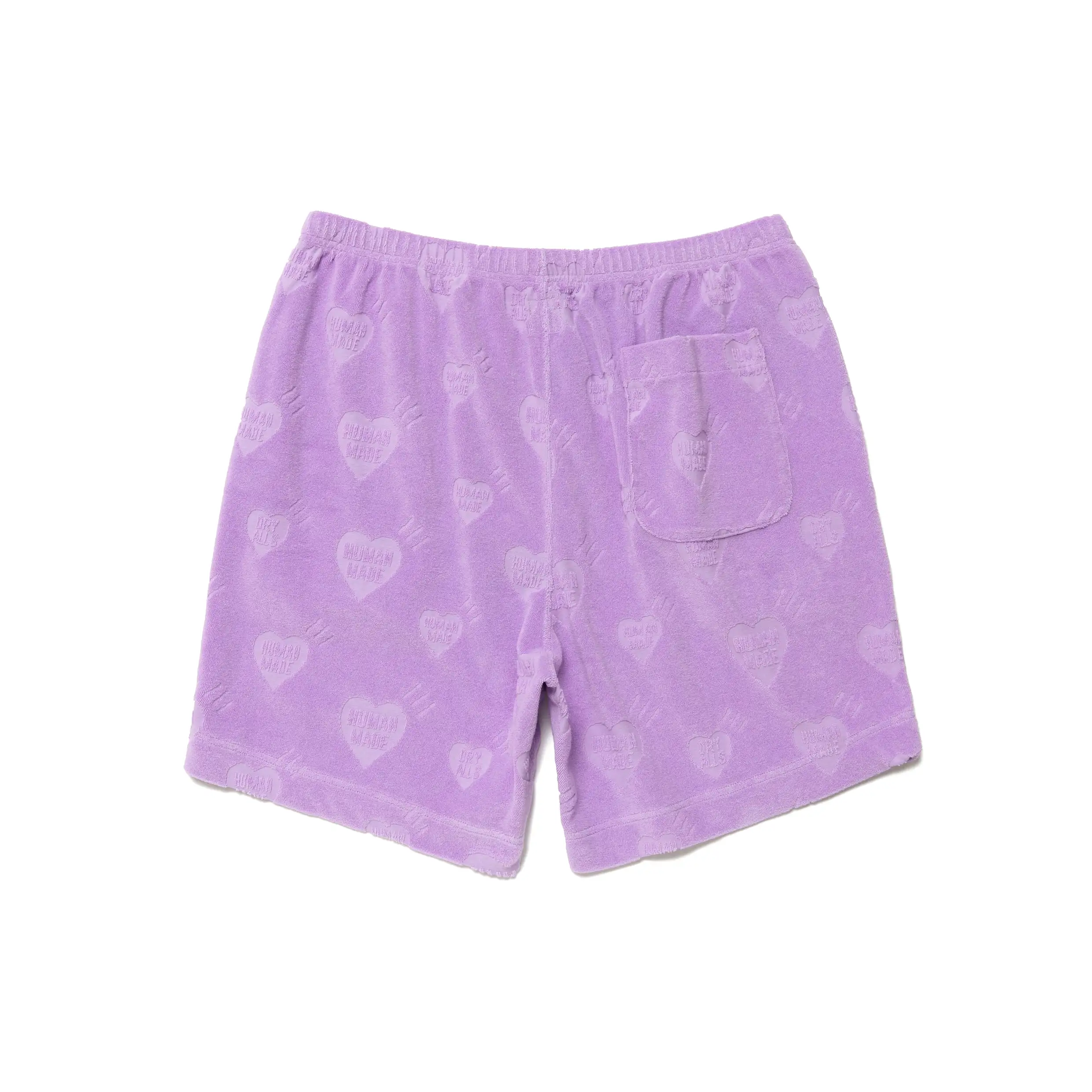 HUMAN MADE HEART PILE SHORTS - PURPLE