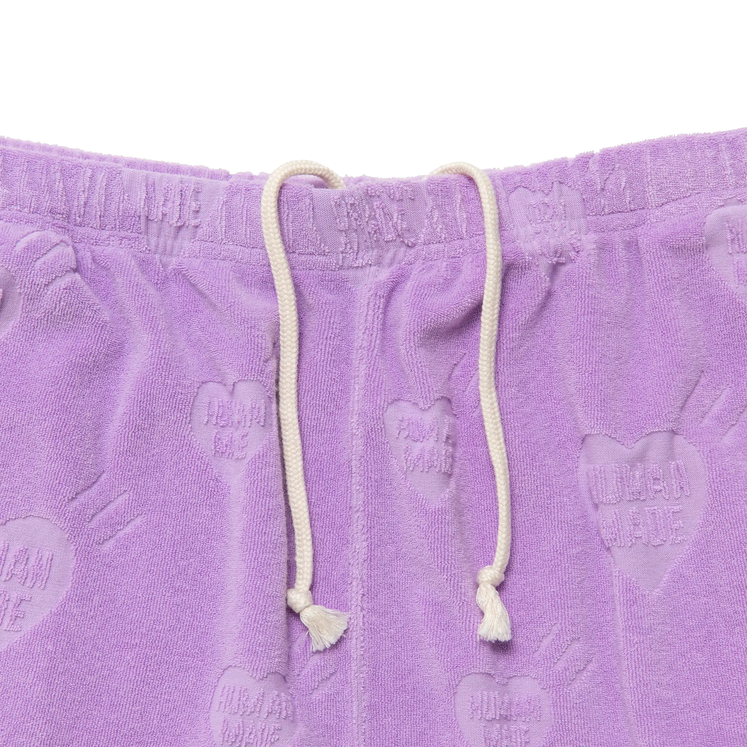 HUMAN MADE HEART PILE SHORTS - PURPLE