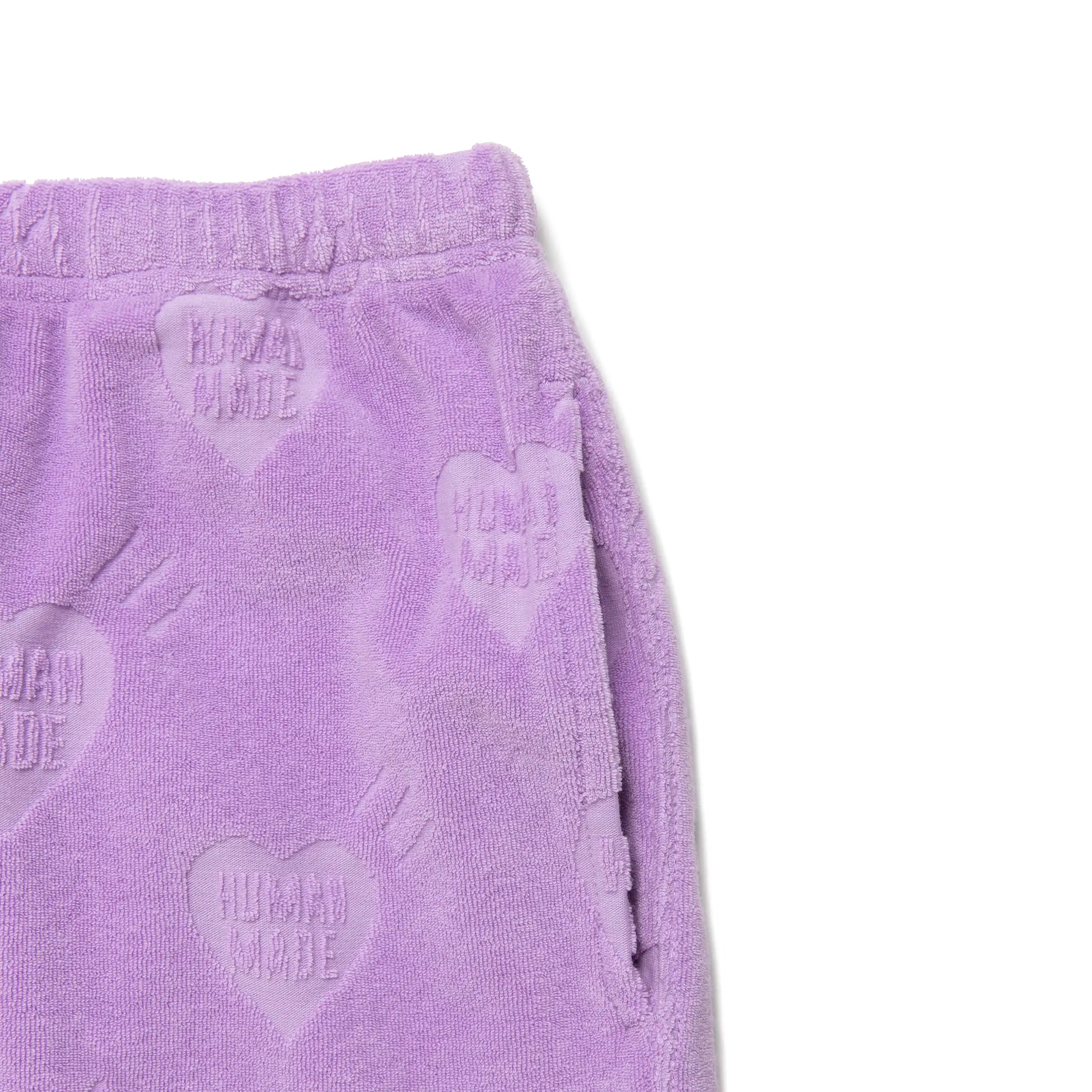 HUMAN MADE HEART PILE SHORTS - PURPLE