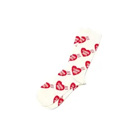 HUMAN MADE HEART SOCKS.- RED