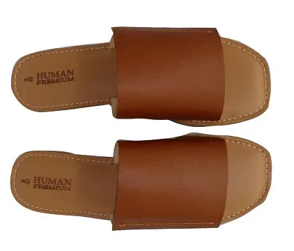 Human Premium Oats Leather Slide