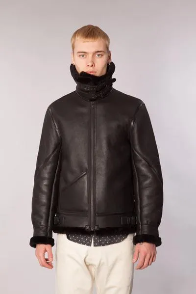 Human Scales Burt Black Shearling