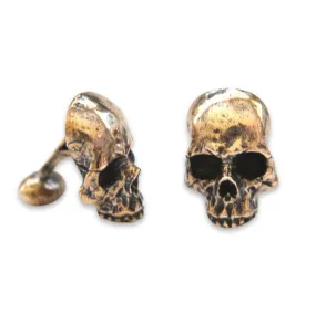 Human Skull Cuff Links