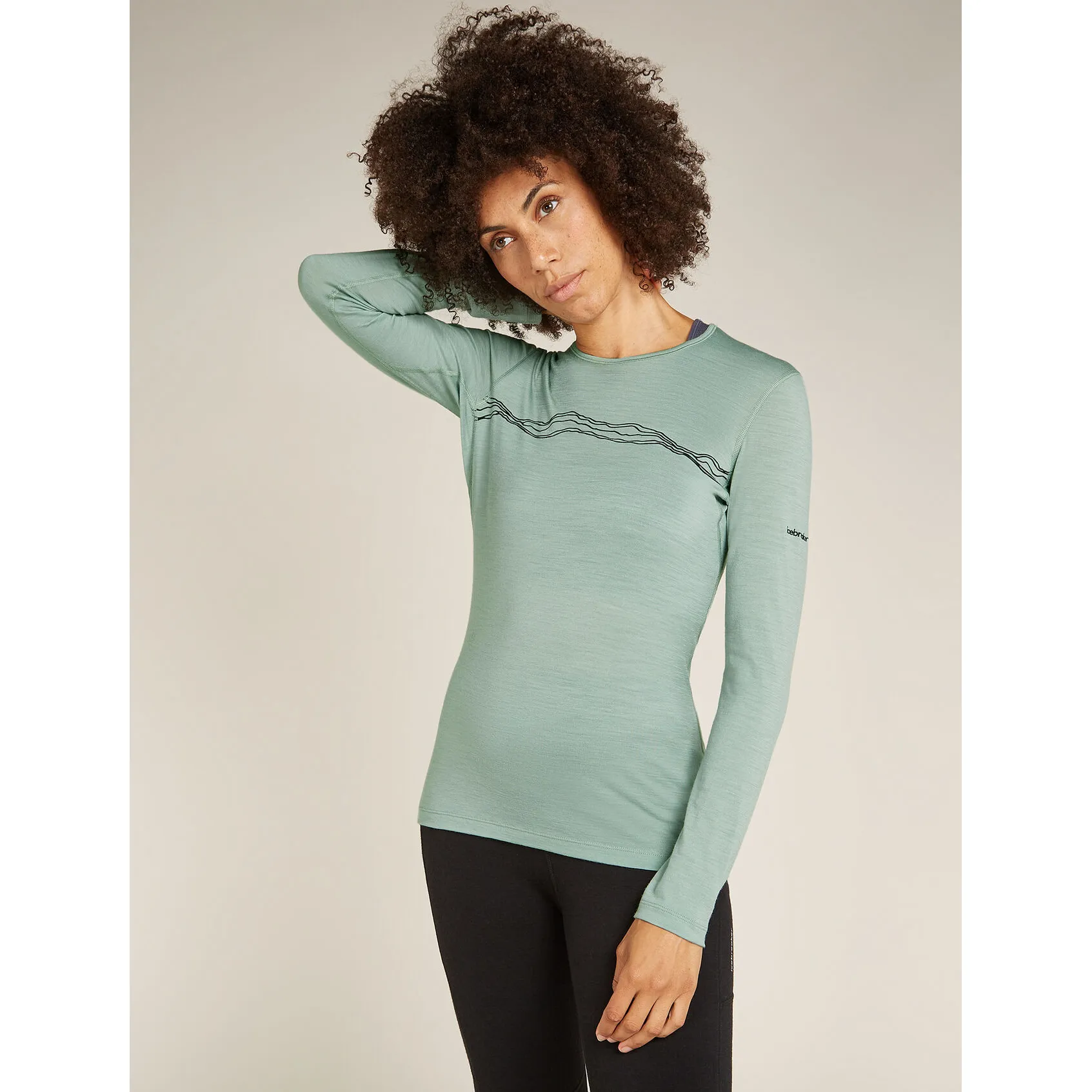 Icebreaker 200 Oasis Long Sleeve Crewe Mountain Pulse Women's