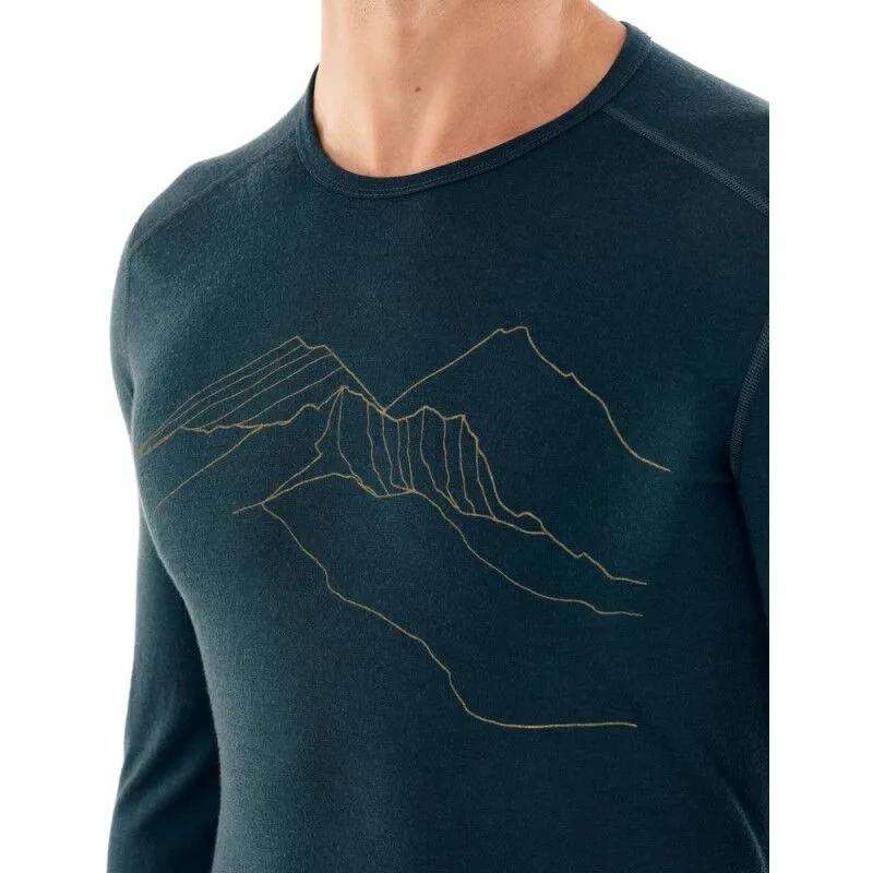 icebreaker  Mens 200 Oasis LS Crewe The Higher We Go - Intimo lana merinos - Uomo