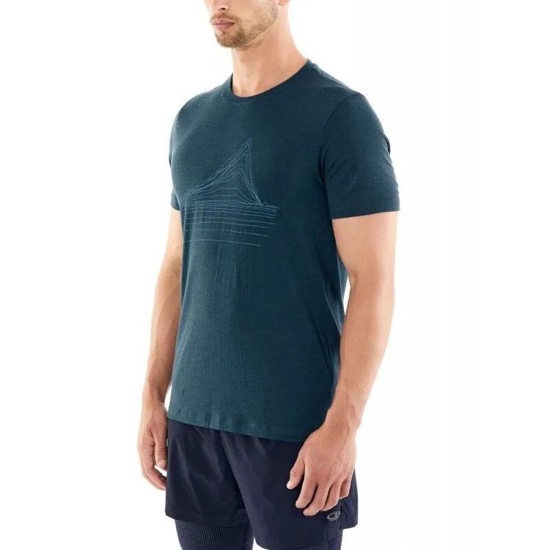 icebreaker  Mens Tech Lite SS Crewe Heating Up - Maglia merino - Uomo