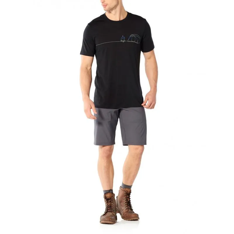 icebreaker  Tech Lite Short Sleeve Crewe Single Line Camp - Maglia merino - Uomo