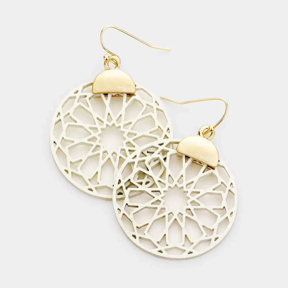 iLLASPARKZ Neoprene Fabric Filigree Dangle Earrings