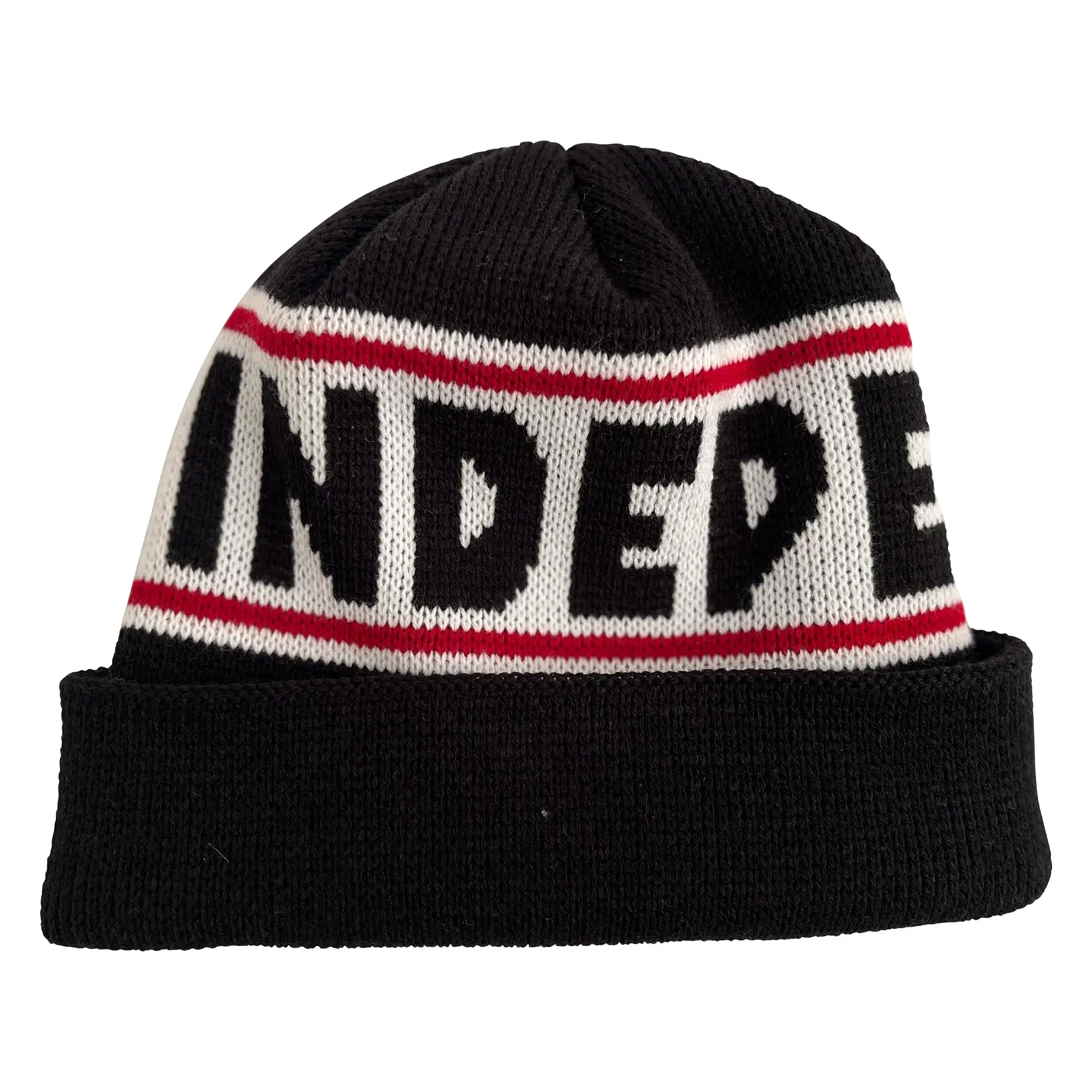 Independent Bar Logo Beanie Long Shoreman Hat Black