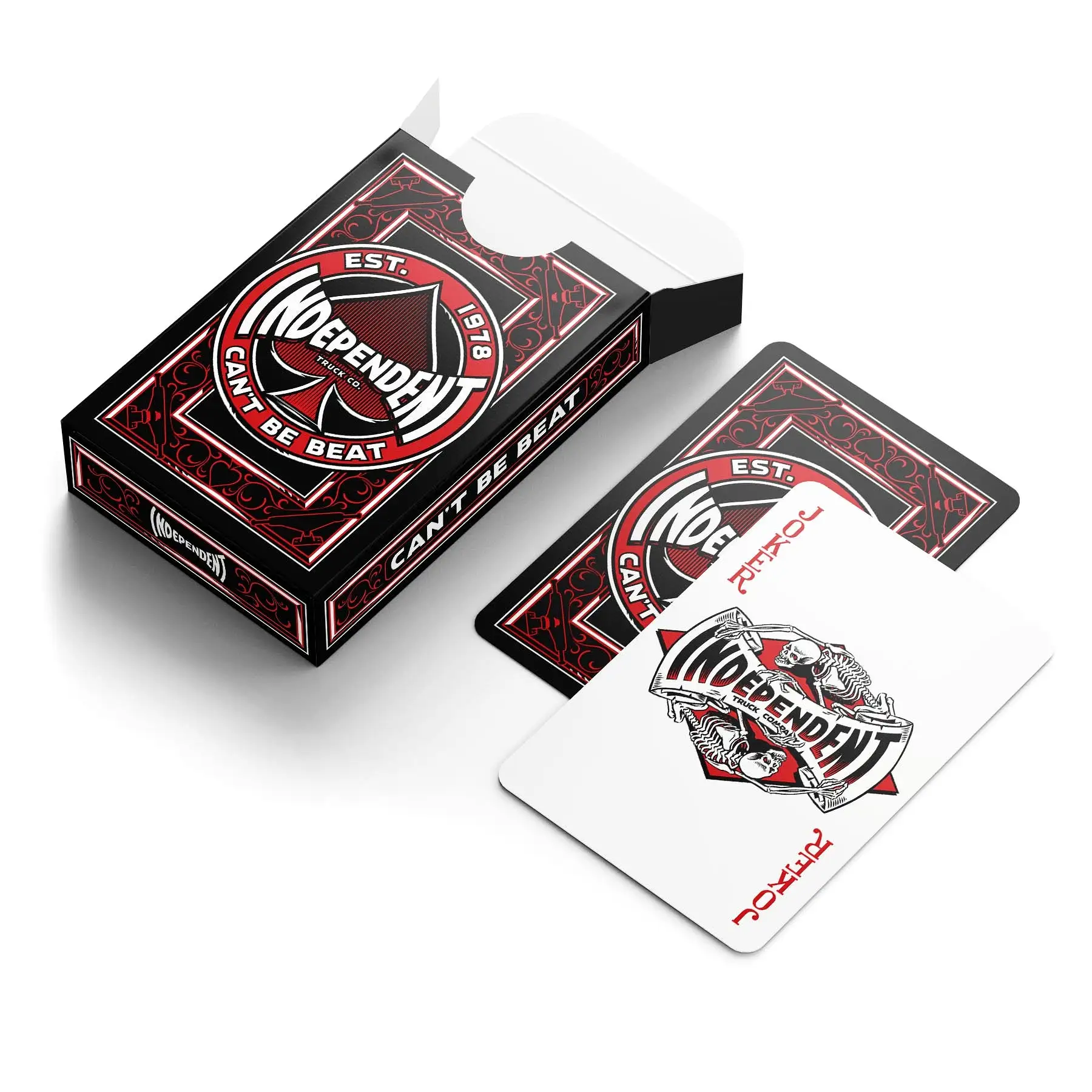 Independent Can't Be Beat Playing Cards Black/Red