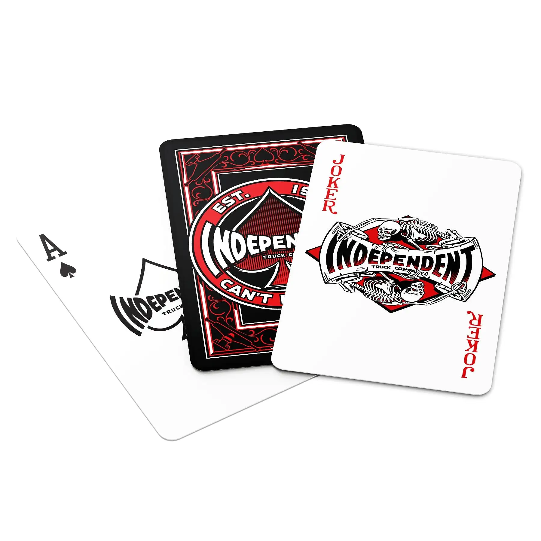 Independent Can't Be Beat Playing Cards Black/Red