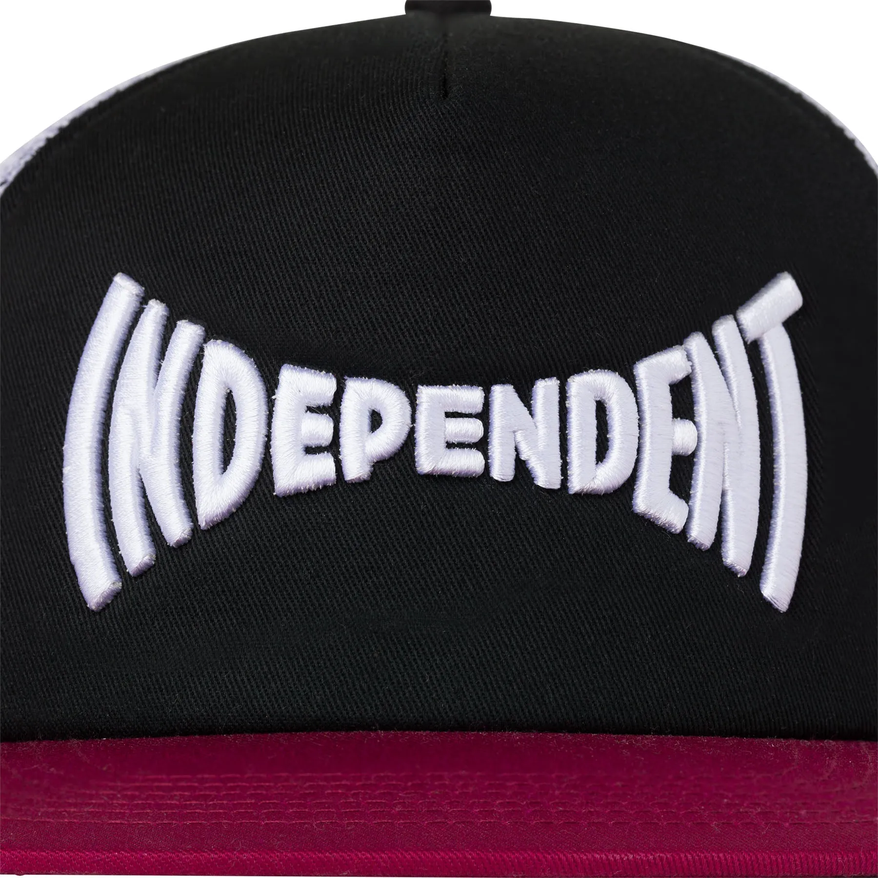 Independent Span Mesh Trucker High Profile Hat Red/White